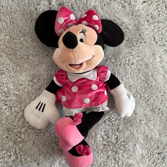 Disney Minnie Mouse Plush Pink Medium 18'' - Picture 6 of 11